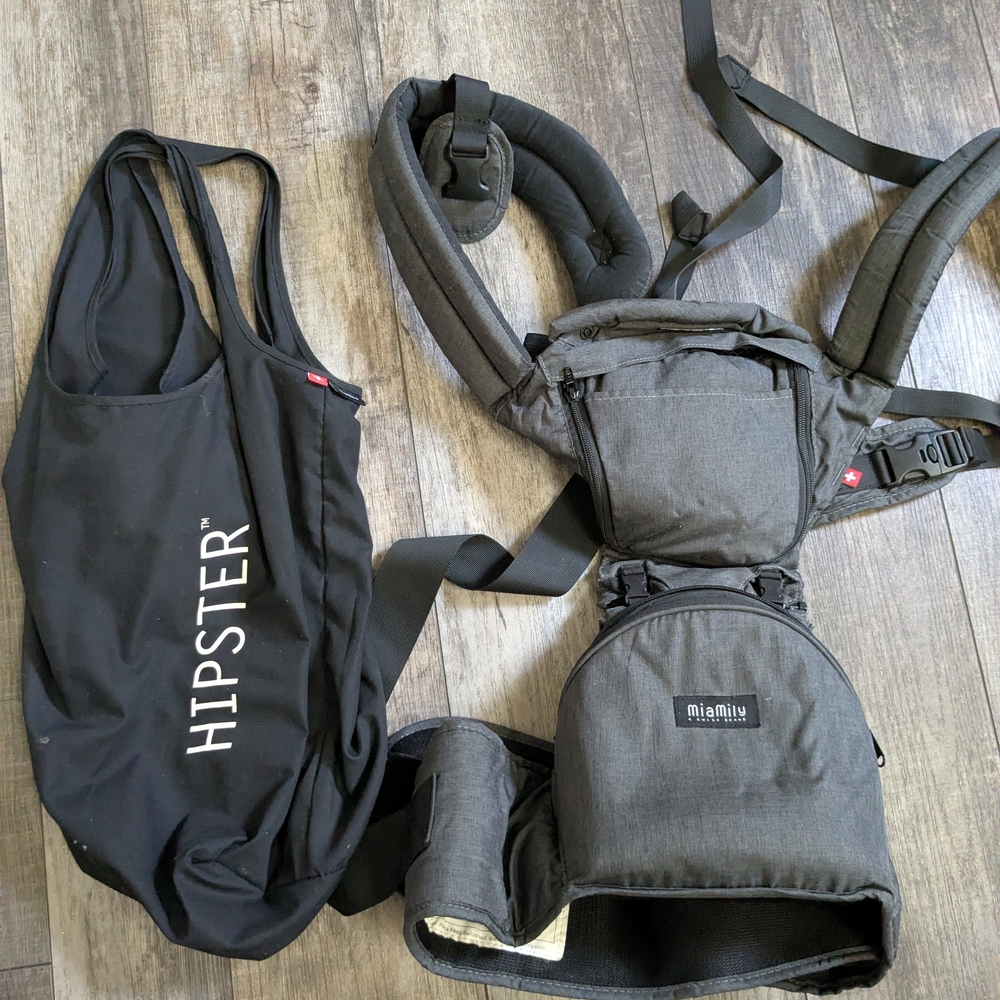 miami Gray and Black Men's Backpack Carrier